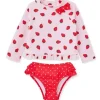 Shop All|Little Me - 2Pk Baby Swim Rash Guard Set, Strawberry - cutbabycare.com | baby boutique & care hub