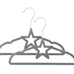 Shop All|Living Textiles Baby Coat Hangers 6 Pack - Grey Star - cutbabycare.com | baby boutique & care hub