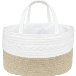 Shop All|Living Textiles Cotton Rope Nappy Caddy Natural - cutbabycare.com | baby boutique & care hub