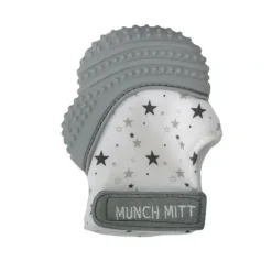 Shop All|Malarkey Kids Munch Mitt Baby 3-7m Teething Mitten Gloves Silicone Grey Stars - cutbabycare.com | baby boutique & care hub