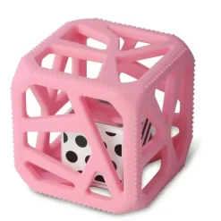 Stroller|Malarkey Kids Soft Chewing Cube Baby/Infant 3m+ Sensory Rattle/Teether Toy Pink - cutbabycare.com | baby boutique & care hub
