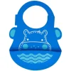 Shop All|Marcus & Marcus Baby Bib Lucas Hippo Soft Silicone w/ Crumb Catcher 6m+ Blue - cutbabycare.com | baby boutique & care hub