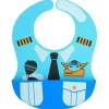 Health Safety|Marcus & Marcus Little Pilot Wide Bib Food Catcher Baby/Toddler 6m+ Lucas Blue - cutbabycare.com | baby boutique & care hub