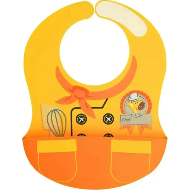 Health Safety|Marcus & Marcus Little Chef Wide Bib Food Catcher Baby/Toddler 6m+ Loal Orange - cutbabycare.com | baby boutique & care hub