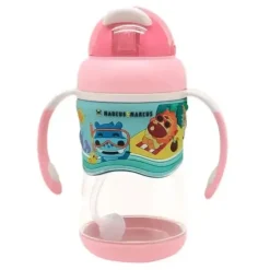 Shop All|Marcus & Marcus 2-Stage Tritan Straw Bottle Drinking Cup w/ Grip Handles 0+ Pink - cutbabycare.com | baby boutique & care hub