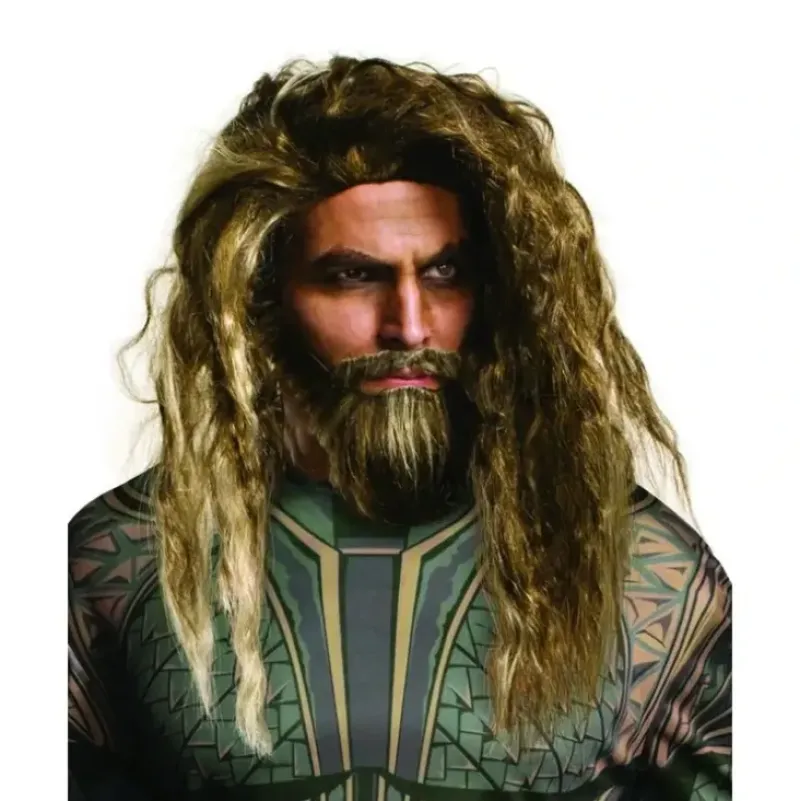Shop All|Marvel Aquaman Beard & Wig Set Fake Hair Adult Hero Costume Party Accessory - cutbabycare.com | baby boutique & care hub
