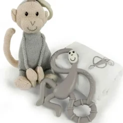 Shop All|Matchstick Monkey Teething Gift Set Plush/Teether/Muslin Blanket Baby 3m+ Grey - cutbabycare.com | baby boutique & care hub