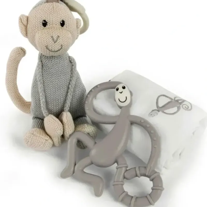 Shop All|Matchstick Monkey Teething Gift Set Plush/Teether/Muslin Blanket Baby 3m+ Grey - cutbabycare.com | baby boutique & care hub