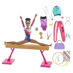 Shop All|Mattel - Barbie Gymnastics Playset: Brunette Barbie Doll - cutbabycare.com | baby boutique & care hub