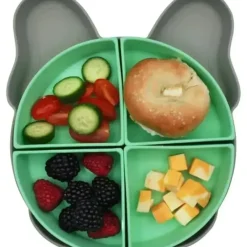 Shop All|Melii - 100% Silicone Divided Suction Plate with Removable Dividers, Bulldog - cutbabycare.com | baby boutique & care hub