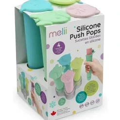Health Safety|Melii - Silicone Push Pops, 4-Pack Popsicle Molds, Shark, Bear, Bulldog & Cat - cutbabycare.com | baby boutique & care hub