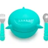 Shop All|Melii - Silicone Shark Bowl With Lid & Utensils - cutbabycare.com | baby boutique & care hub