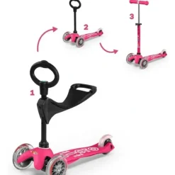 Shop All|Micro Kickboard - Mini 3in1 Deluxe, Pink - cutbabycare.com | baby boutique & care hub