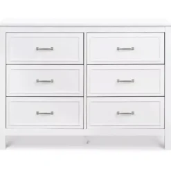 Shop All|Million Dollar Baby - DaVinci Baby Charlie 6-Drawer Double Dresser in White - cutbabycare.com | baby boutique & care hub