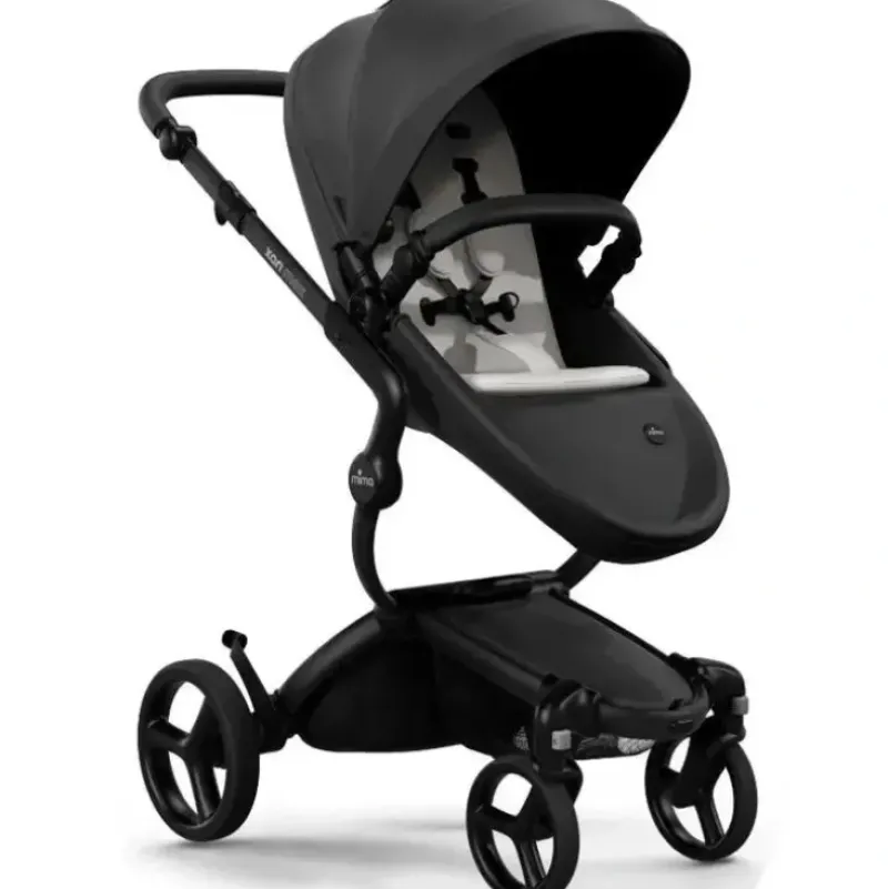 Stroller|Mima - Xari Max Stroller Black Chassis/Black Seat Box/Stone-White Starter Pack - cutbabycare.com | baby boutique & care hub