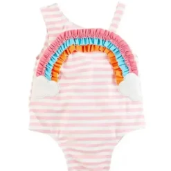 Shop All|Mud Pie - Baby Girl Rainbow Applique Swimsuit - cutbabycare.com | baby boutique & care hub