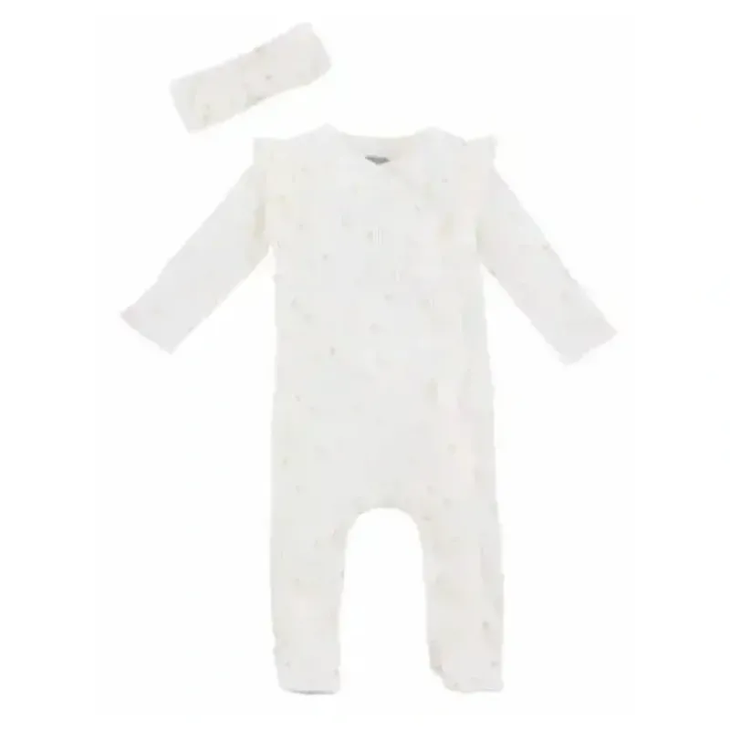 Shop All|Mud Pie - Baby Girl Rib Star Sleeper And Headband - cutbabycare.com | baby boutique & care hub