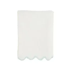 Shop All|Mud Pie - Blue Scallop Chenille Blanket - cutbabycare.com | baby boutique & care hub