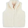 Shop All|Mud Pie - Faux Fur Zip Vest, Ivory - cutbabycare.com | baby boutique & care hub
