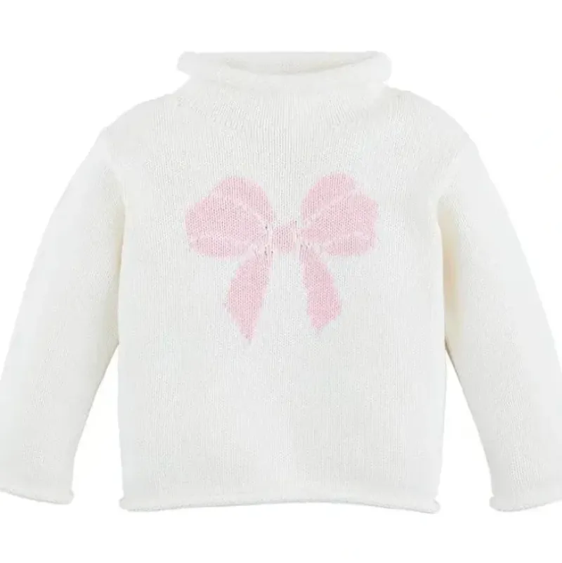 Shop All|Mud Pie - Kids Children's Bow Rollneck Sweater, 12-18 Months - cutbabycare.com | baby boutique & care hub