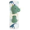 Shop All|Mud Pie - Kids Dino Swaddle and Stick Rattle; Swaddle 47 X 47, Rattle 6 X 3 - cutbabycare.com | baby boutique & care hub