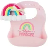 Shop All|Mud Pie - Pink Rainbow Bib and Rattle Set - cutbabycare.com | baby boutique & care hub