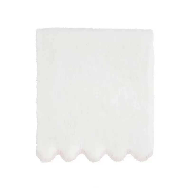 Shop All|Mud Pie - Pink Scallop Chenille Blanket - cutbabycare.com | baby boutique & care hub