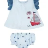 Shop All|Mud Pie - 2Pk Baby Girls Sailboat Eyelet Pinafore Set - cutbabycare.com | baby boutique & care hub
