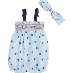 Shop All|Mud Pie - Printed Seersucker Baby Romper - cutbabycare.com | baby boutique & care hub