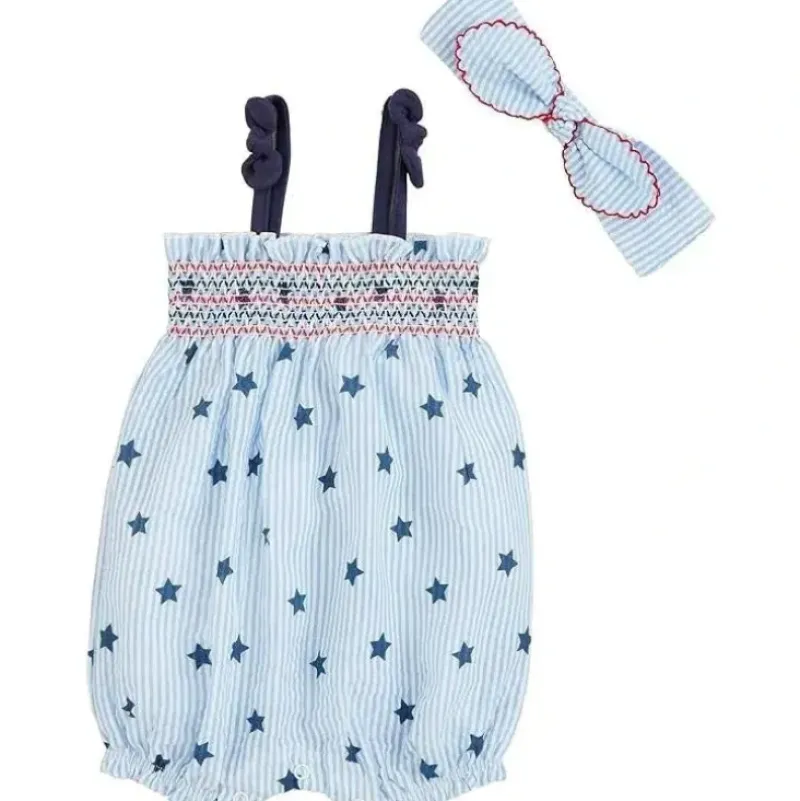 Shop All|Mud Pie - Printed Seersucker Baby Romper - cutbabycare.com | baby boutique & care hub