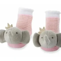 Shop All|Mud Pie - Rattle Princess Elephant Baby Socks, 0/12M - cutbabycare.com | baby boutique & care hub