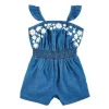 Shop All|Mud Pie - Toddler Embroidered Denim Romper - cutbabycare.com | baby boutique & care hub