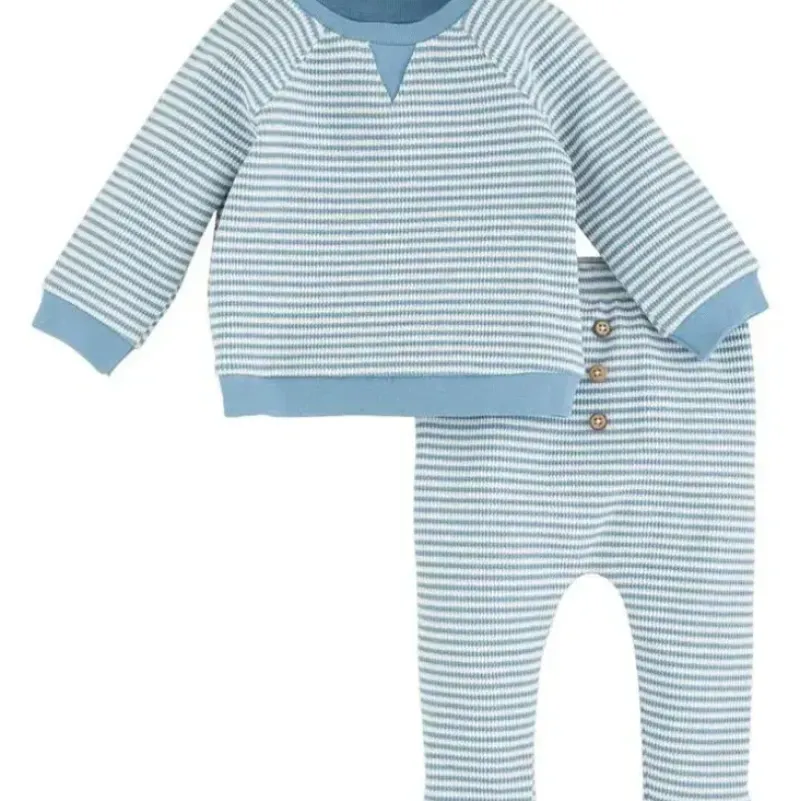 Shop All|Mud Pie - Unisex Baby Blue Stripe Outfit, 3-6 Months - cutbabycare.com | baby boutique & care hub