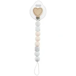 Shop All|Mud Pie - Wood And Silicone Pacy Clip Spinner, Heart - cutbabycare.com | baby boutique & care hub