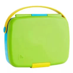 Shop All|Munchkin - Lunch Bento Box with Stainless Steel Utensils ( Green & Yellow) - cutbabycare.com | baby boutique & care hub