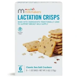 Health Safety|Munchkin - Milkmakers Lactation Crisps for Nursing, Breastfeeding and Pumping Moms, Gluten and Fenugreek Free, Sea Salt - cutbabycare.com | baby boutique & care hub
