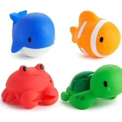 Bath Potty|Munchkin - 4Pk Ocean Squirts Baby Bath Toy - cutbabycare.com | baby boutique & care hub