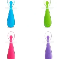 Shop All|Munchkin Gentle Scoop Silicone Training Spoons, 2-Pack, Assorted Colors (Blue & Green or Pink & Purple) - cutbabycare.com | baby boutique & care hub