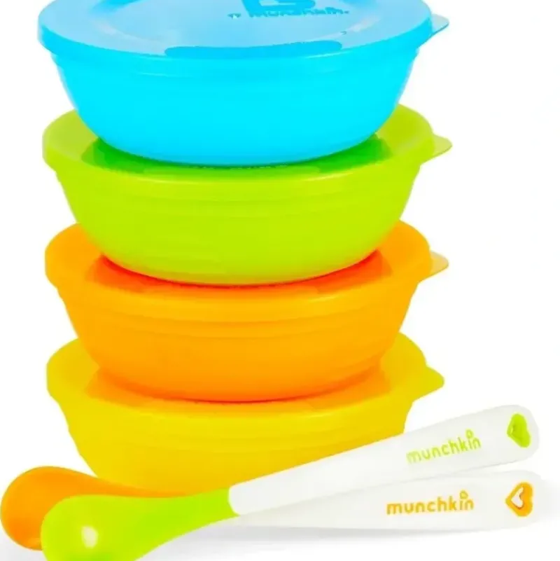 Shop All|Munchkin Spill Leak And Break Proof Love-a-Bowls With Easy-to-grip Side 10 Piece Set - cutbabycare.com | baby boutique & care hub