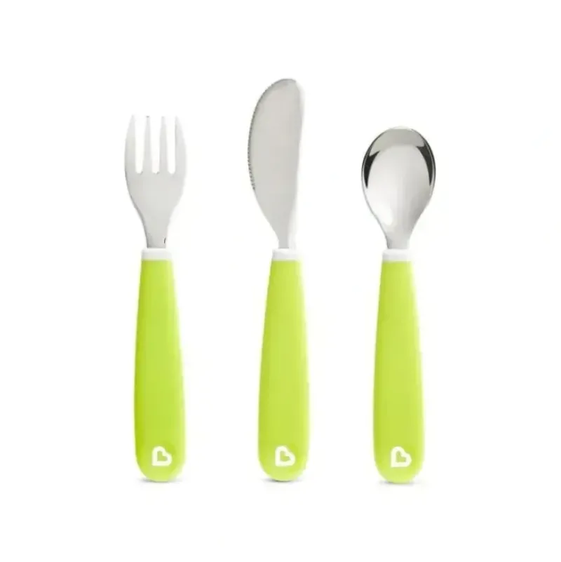 Shop All|Munchkin Splash Toddler Fork, Knife & Spoon Set, Green - cutbabycare.com | baby boutique & care hub