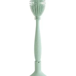 Health Safety|Mushie - Baby Bottle Brush, Soft Silicone with Suction Base, Cambridge Blue - cutbabycare.com | baby boutique & care hub
