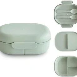 Shop All|Mushie - Bento Lunch Box, Sage - cutbabycare.com | baby boutique & care hub