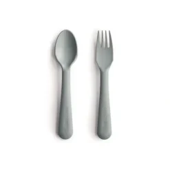 Shop All|Mushie - Dinnerware Fork And Spoon Set (Sage) - cutbabycare.com | baby boutique & care hub