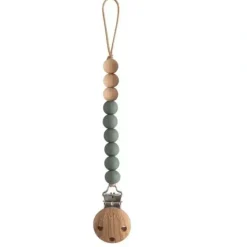 Shop All|Mushie - Eva Silicone Pacifier Clip, Dried Thyme - cutbabycare.com | baby boutique & care hub