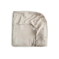 Shop All|Mushie - Extra Soft Muslin Crib Sheet (Rainbow) - cutbabycare.com | baby boutique & care hub