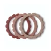 Shop All|Mushie - Flower Teething Bracelet 3-Pack (Rose/Blush/Shifting Sand) - cutbabycare.com | baby boutique & care hub