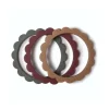 Shop All|Mushie - Flower Teething Bracelet 3-Pack (Dried Thyme/Berry/Natural) - cutbabycare.com | baby boutique & care hub