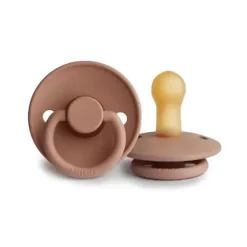 Shop All|Mushie - Frigg Natural Rubber Pacifier, Rose Gold - cutbabycare.com | baby boutique & care hub