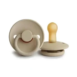 Shop All|Mushie - Frigg Natural Rubber Pacifier, Sandstone, 6/18 Months - cutbabycare.com | baby boutique & care hub