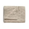 Shop All|Mushie - Knitted Honeycomb Baby Blanket - Beige - cutbabycare.com | baby boutique & care hub